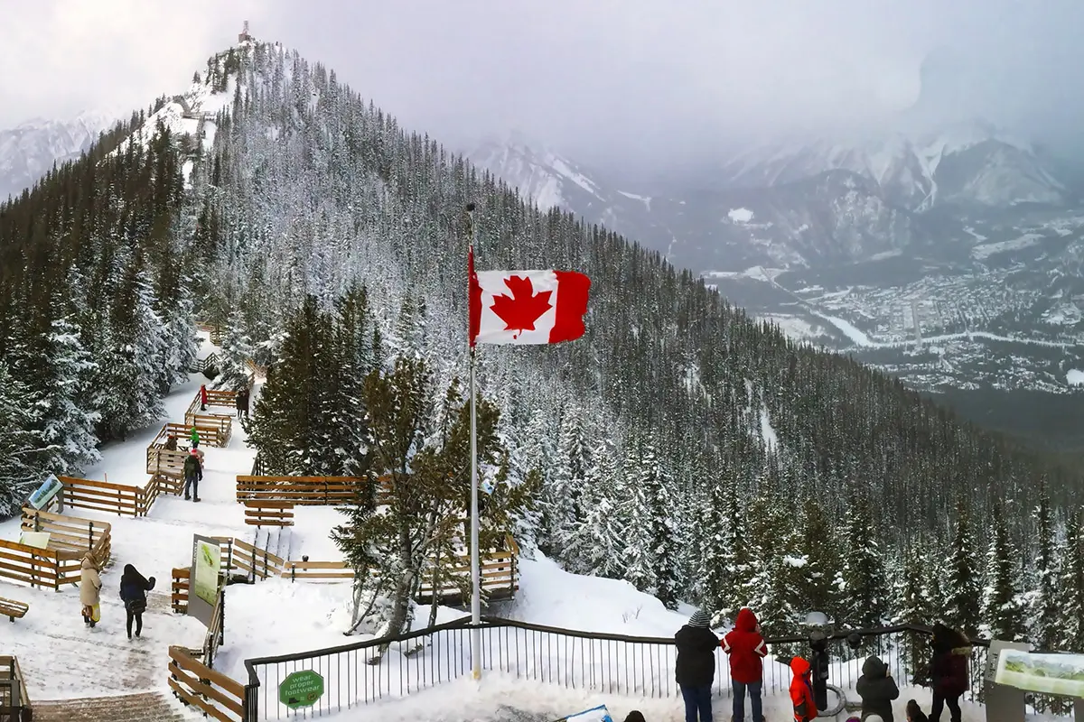 Summit of Sulphur Mountain in Banff