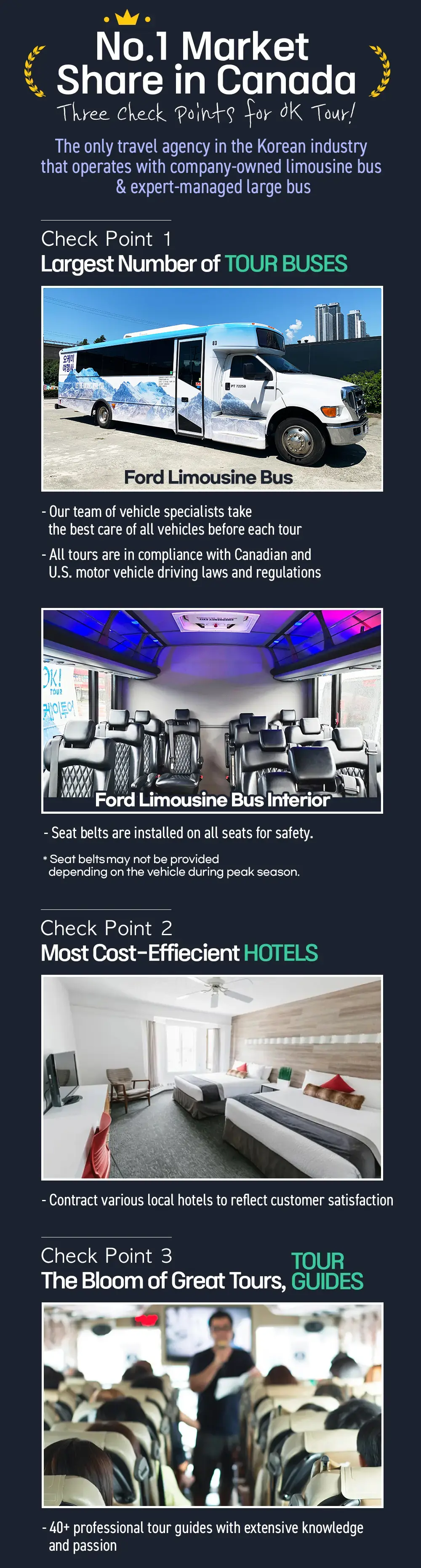 3 Check points for OK Tour!